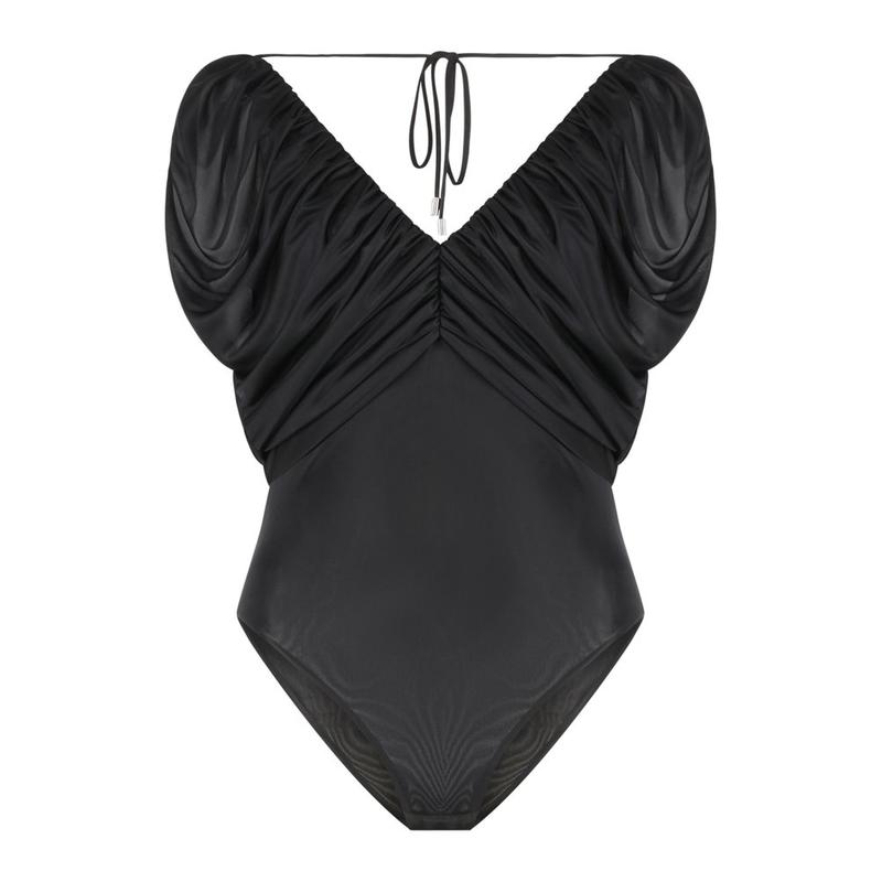 Pinko 女士 SS25 连体衣 褶饰紧身连衣裤