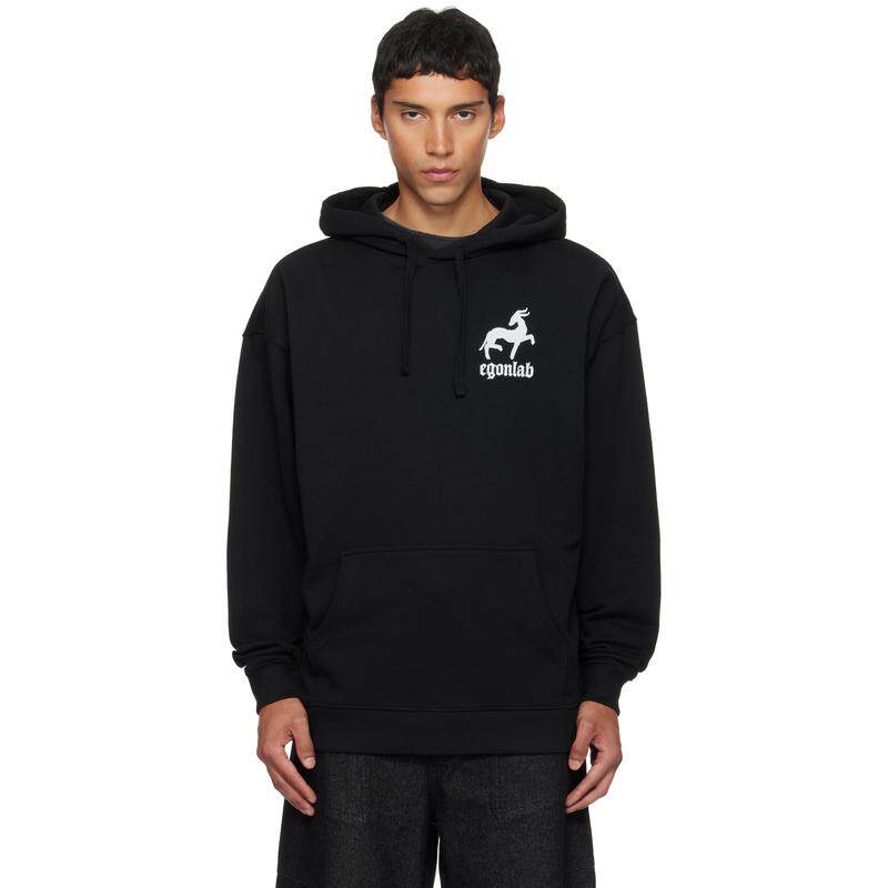 EGONLAB 男士 卫衣 黑色 Play With Fire 连帽衫