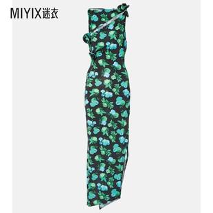 迷衣时尚 Coperni 连衣裙 女款 刺绣印花不对称长款
