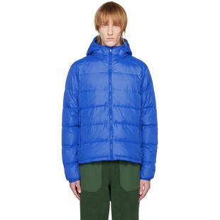Outdoor Voices 男士 夹克 蓝色拉链羽绒夹克