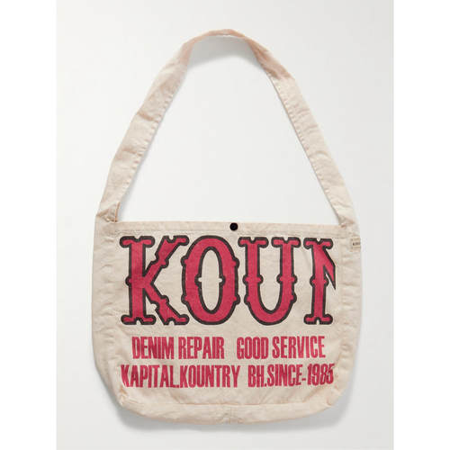 kapital 男士 托特包 Kountry Factory 印花斜纹棉布手提包