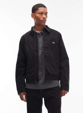 Dickies 男士 夹克 painter 帆布夹克(黑色)