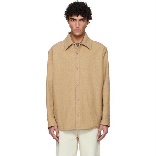 A.P.C. 男士 夹克 驼色 Snap Closure