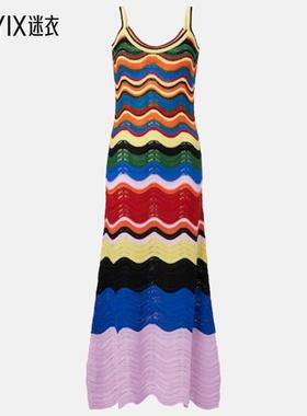 La DoubleJ 女款波浪纹钩花棉质长款连衣裙 迷衣时尚