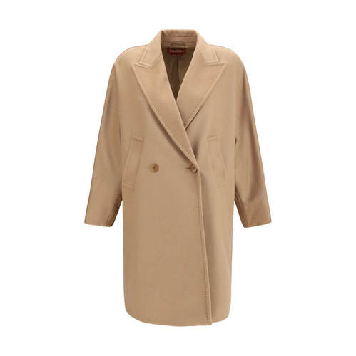 Max Mara Studio 女士 FW26 大衣 drap 双排扣羊毛