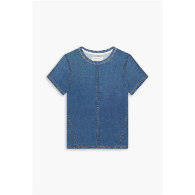 Rag  Bone 瑞格布恩 女士 T恤 Miramar effect-print 牛仔针织