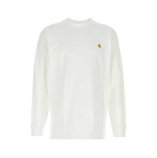 Carhartt WIP 卡哈特 中性（成人） CO T恤 L/S CHASE 白色棉质