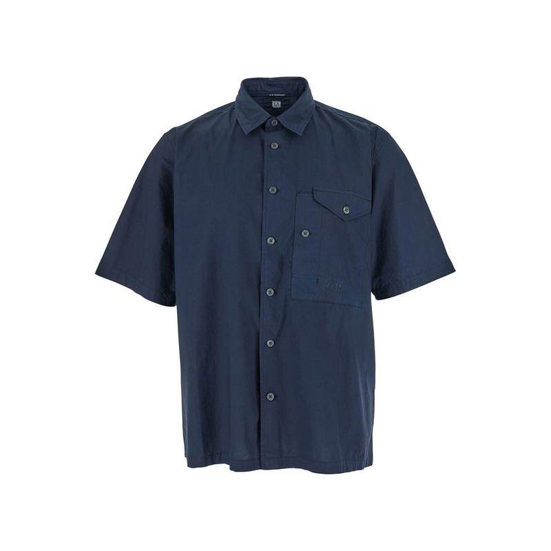 C.P. Company 男士 SS25 衬衫 CP經典領口刺繡公司襯衫