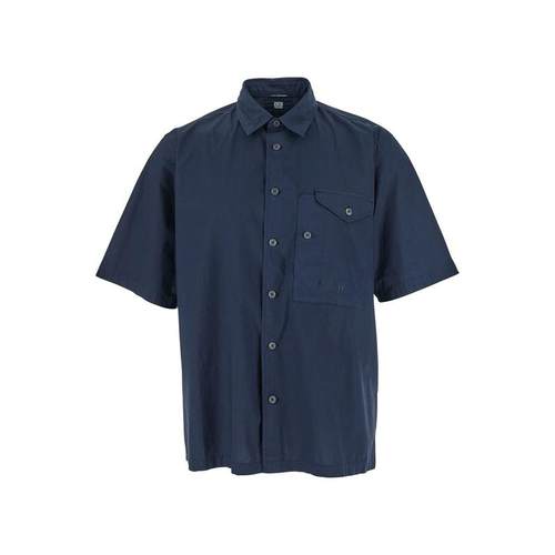 C.P. Company 男士 SS25 衬衫 CP經典領口刺繡公司襯衫