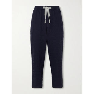 SS26 男士 长裤 Sonoran 子 Orlebar 锥形棉混纺抽绳裤 Brown