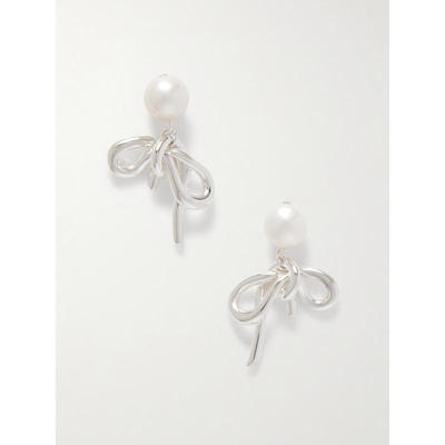 Completedworks 女士 耳环 Once 蓝色再生银色珍珠耳环(a Moon)