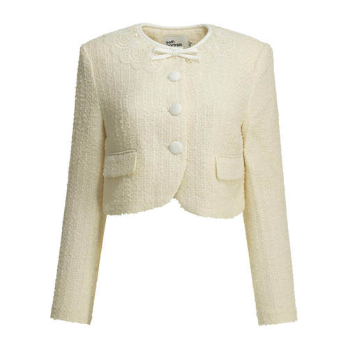 Self-Portrait 女士 FW26 西装外套 毛圈蕾丝