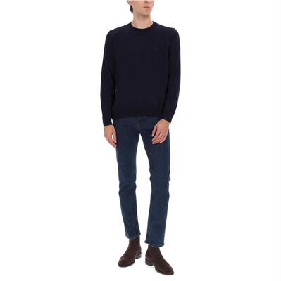Boss 博斯 男士 FW25 牛仔长裤 蓝色棉混纺牛仔裤