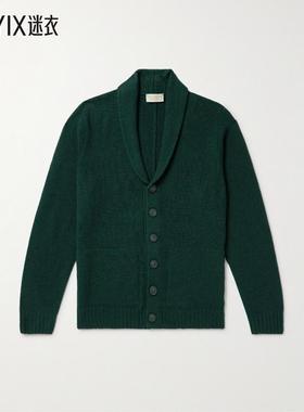 John Smedley 男款Rockford Recycled-Cashmere 青果领美利奴羊毛