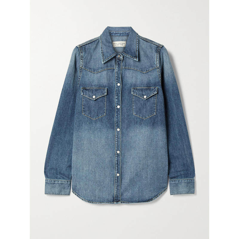 Nili Lotan 女士 衬衫 Travis 牛仔衬衫,女装/女士精品,真丝上装,淘宝优惠券,粉丝福利购,淘宝优惠卷
