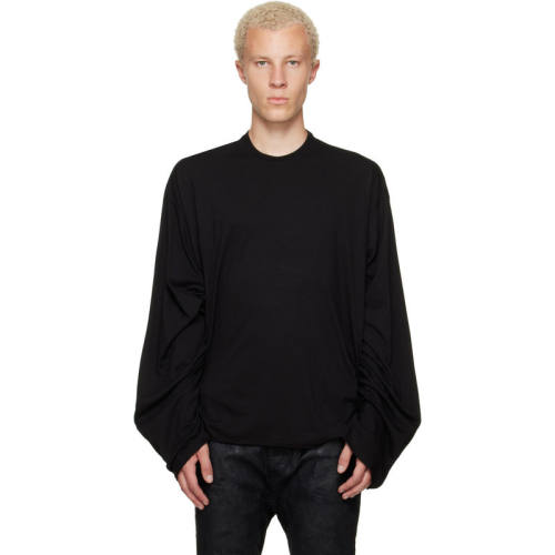 julius 男士 T恤 黑色 Long Sleeve Over