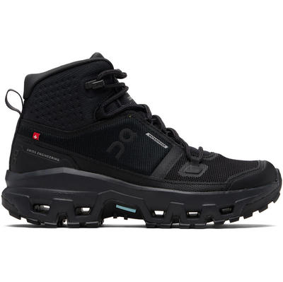 On 昂跑 女士 运动鞋 黑色 Cloudrock Mid Waterproof 高帮
