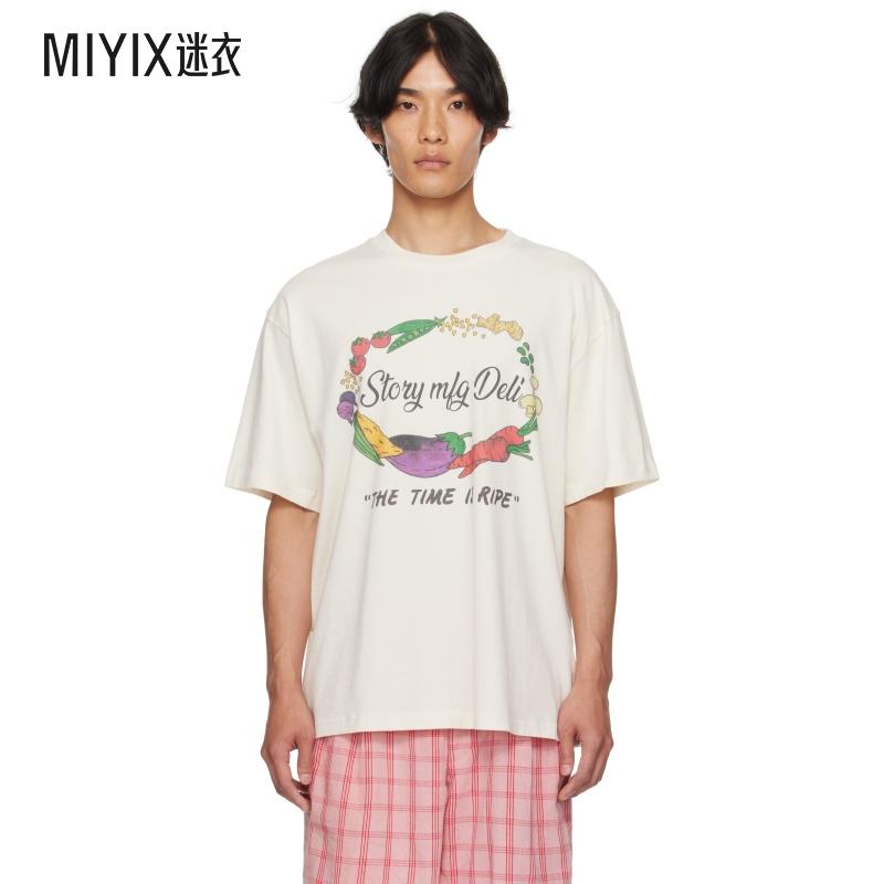 Story mfg. 男款灰白色 Grateful T 恤 迷衣时尚
