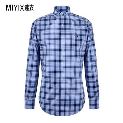 Polo Ralph Lauren拉夫劳伦 男款府绸格纹长袖衬衫 迷衣时尚