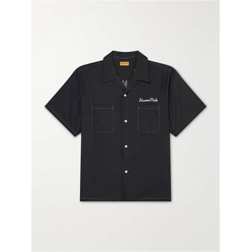 HUMAN MADE 男士 FW26 衬衫 Souvenir Logo刺绣府绸