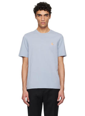 Maison Kitsuné 男士 T恤 蓝色 Chillax Fox Patch Regular T 恤