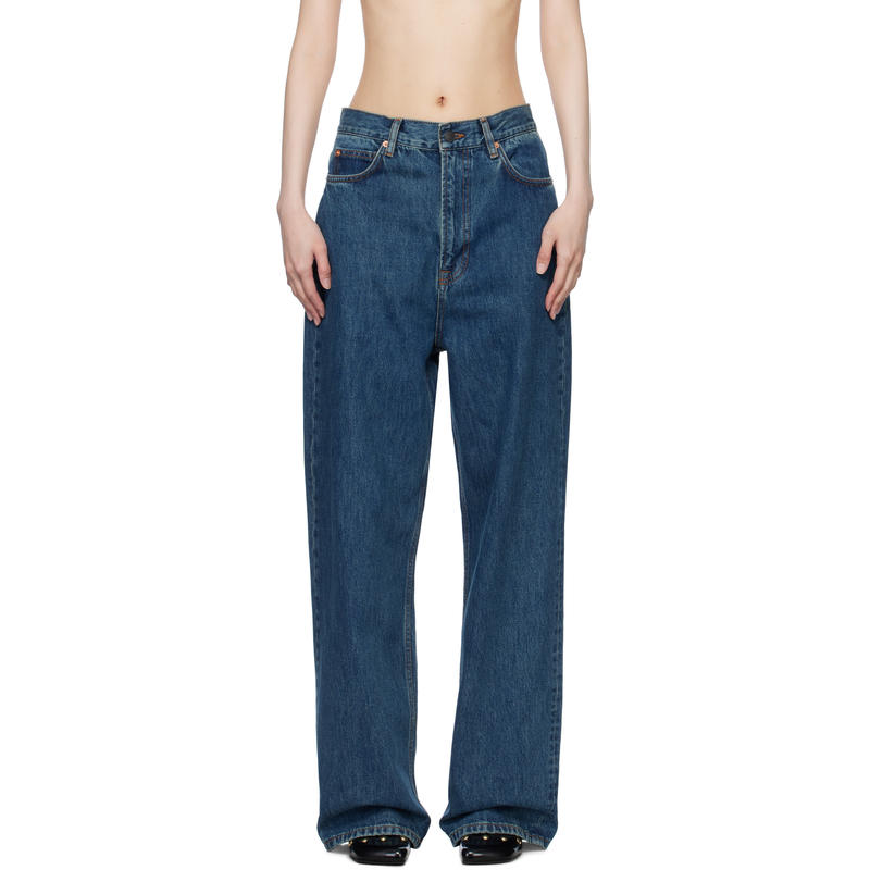 WARDROBE.NYC 女士 牛仔长裤 蓝色 Low Rise 牛仔裤