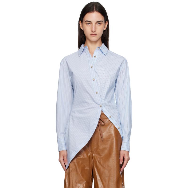 Andersson Bell 女士 衬衫 蓝色 Twist Check 衬衫