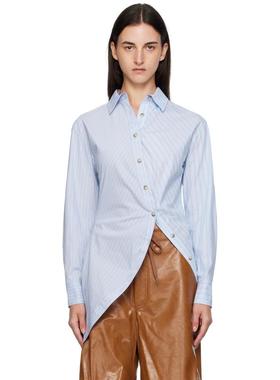 Andersson Bell 女士 衬衫 蓝色 Twist Check 衬衫