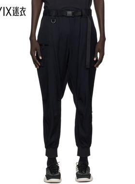 Y-3山本耀司 男款黑色 Rayon Twill Cuffed 工装裤 迷衣时尚