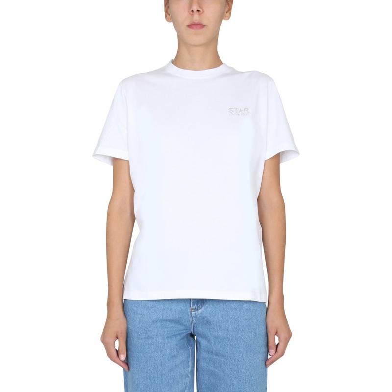 Golden Goose Deluxe Brand 女士 FW25 T恤 徽标和星星细节T恤