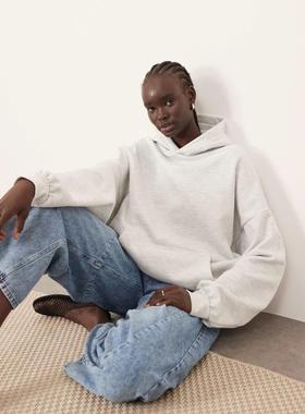 ARRANGE 女士 卫衣 premium 宽松款重身连帽衫(灰色)