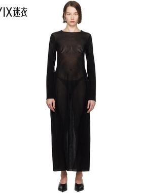 Jean Paul Gaultier高缇耶 女款黑色 The Morphing Pinstripe 连