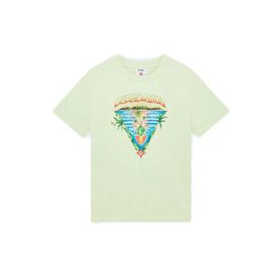 Casablanca 男士 SS26 T恤 卡萨布兰卡标志印花圆领 T 恤