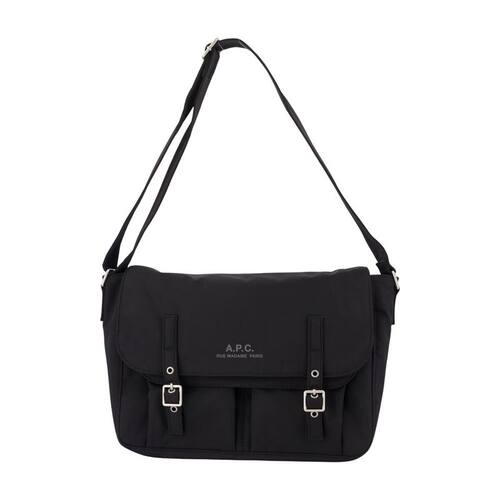 A.P.C. 男士 FW26 斜挎包 ARCHIVE 信差合成树脂黑色挎包