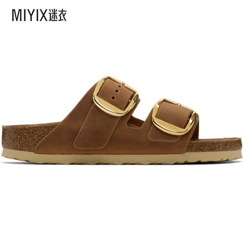 Birkenstock勃肯 女士棕色 Narrow Arizona Big Buckle 凉鞋 迷衣