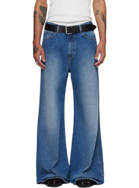 LỰU ĐẠN 男士 牛仔长裤 蓝色 Phat 牛仔裤