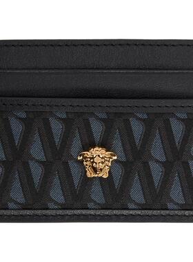 Versace 范思哲 男士 卡包 黑色 La Medusa V Jacquard