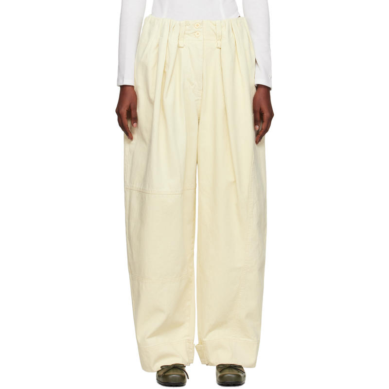 OPEN YY 女士 长裤 黄色 Full Gather 长裤