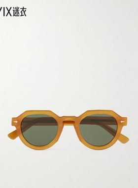 AHLEM 男款Grenelle 圆框醋纤太阳眼镜 迷衣时尚