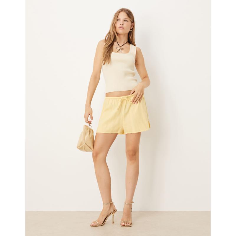 Nobody's Child 女士 短裤 Shannon 腰带柠檬黄短裤