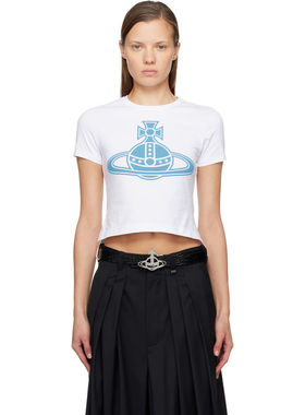 Vivienne Westwood 西太后 女士 T恤 白色 Paris Orb Mini Peru