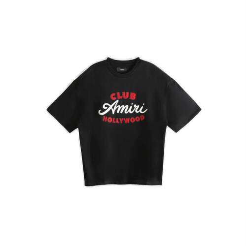 Amiri 埃米尔 男士 FW25 T恤 Club Amiri Hollywood 超大 T 恤