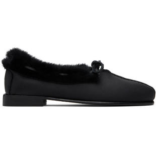 Hereu 女士 乐福鞋 黑色 Tilla Shearling
