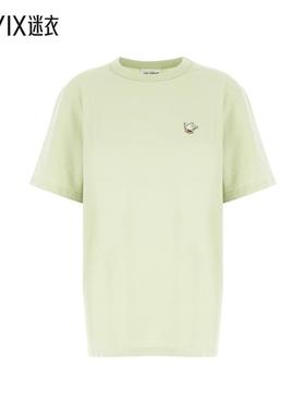 【春夏新品】Maison Kitsuné 女款粉蜡笔绿色棉质T恤 迷衣时尚