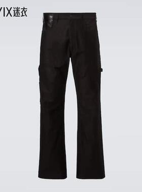 Junya Watanabe 男款皮革边直筒牛仔裤 迷衣时尚