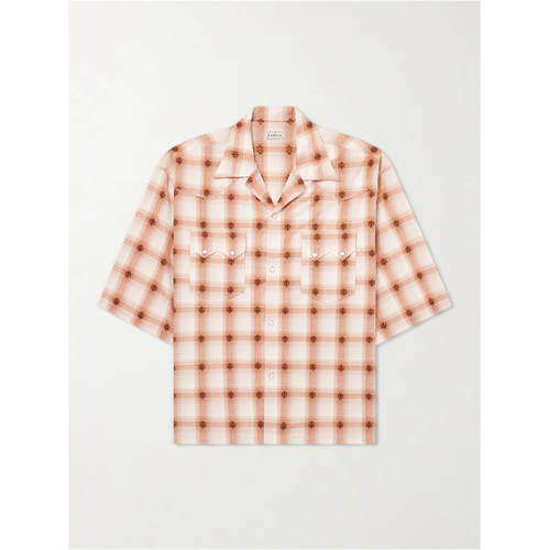 kapital 男士 FW26 衬衫 Camp-Collar 格纹棉质西部风格