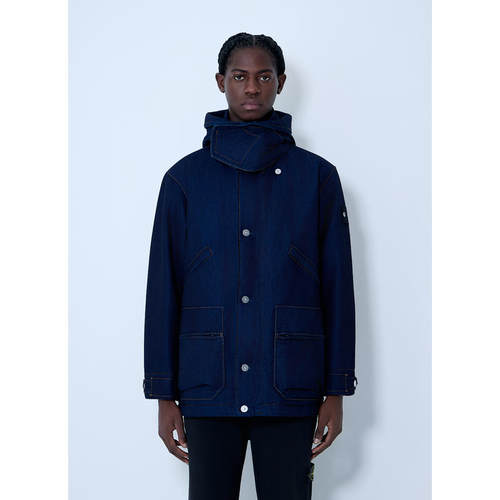 Stone Island 石头岛 男士 SS26 夹克 牛仔连帽短款派克