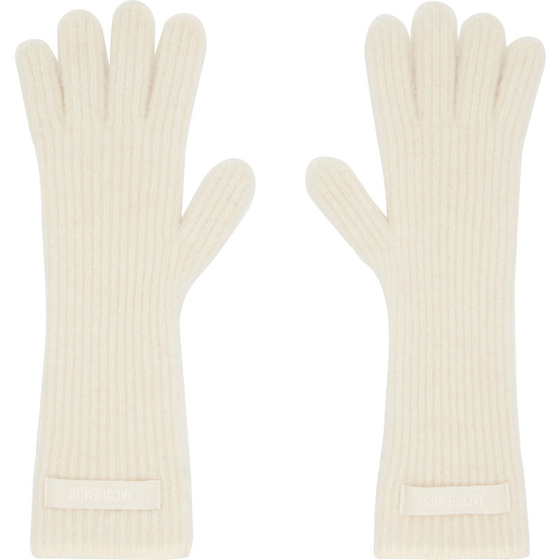 Jacquemus 女士 手套 灰白色 La Casa 系列 The Gros Grain 手套