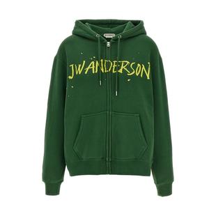 J.W. Anderson 女士 SS26 毛衣 JW Anderson 標誌印花拉鍊連帽衫