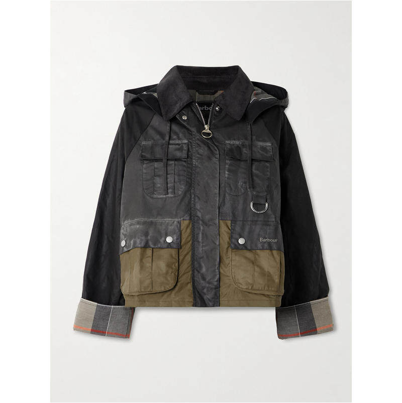 Barbour 巴伯尔 女士 FW26 夹克 Liza 连帽拼接打蜡棉